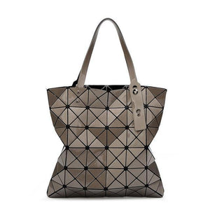 Planet Gates Brown Handbag Female Folded Ladies Geometric Plaid Bag Fashion Casual Tote Women Handbag Mochila Shoulder Bag