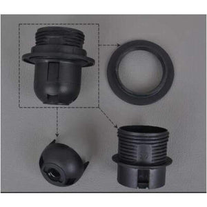 Planet Gates Brown IWHD DIY Fitting E27 Lamp Bulb Holder E14 Black White 110v-220v Lighting Accessory Fitting E27 Socket Base Portalmapara