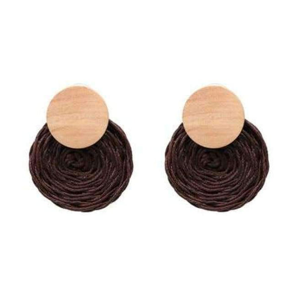 Planet Gates Brown JURAN New Brand Wood Dangle Earrings Hot Fashion 2018 Party Prom Accessories Wedding Jewelry Women Drop Earrings Gifts Cheap