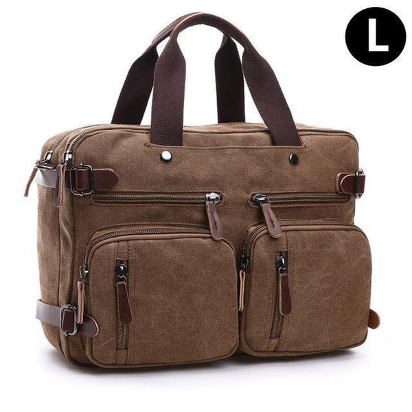 Planet Gates Brown-L Briefcase man Bag Business Shoulder Messenger Bag Men's vintage Casual Laptop Handbag male Messenger Crossbody Bags back