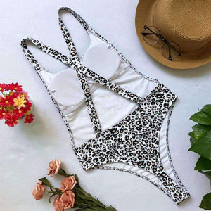 Planet Gates Brown / L Fashion women swimwear Leopard Push-Up LACE UP swimwear women swimwear women one piece maternity swimwear JL 10
