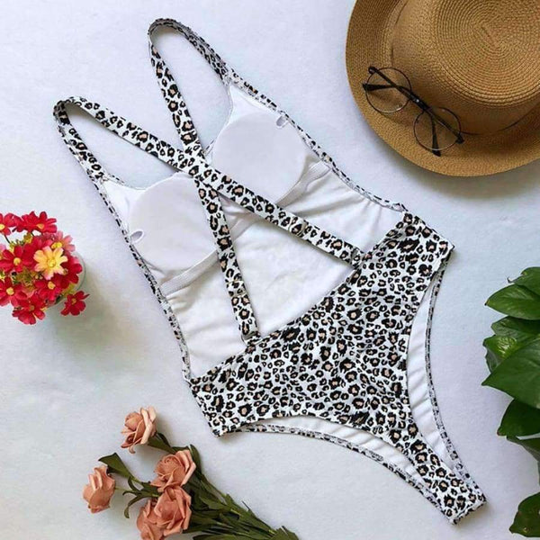Planet Gates Brown / L Fashion women swimwear Leopard Push-Up LACE UP swimwear women swimwear women one piece maternity swimwear JL 10