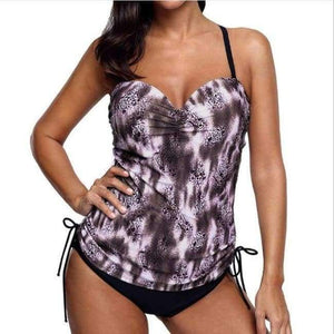 Planet Gates brown / L Women Split swimsuit Swimwear with steel support cotton belt chest pad triangle large size split swimsuit YY24