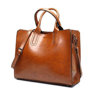 Planet Gates brown Leather Handbags Big Women Bag High Quality Casual Female Bags Trunk Tote Spanish Brand Shoulder Bag Ladies Large Bolsos