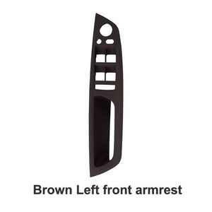 Planet Gates Brown left front Armrest Car Left Front Driver's Seat LHD Interior Door Handle Inner Panel Pull Trim Cover for BMW E70 E71 E72 X5 X6 2007-2014