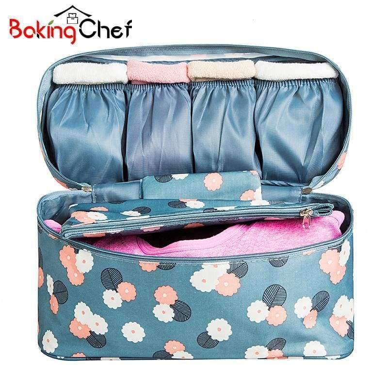 Planet Gates brown leopard Travel Stroage Bag Lady Make up cosmetic Toiletries Clothes Bra organization Weekend Overnight Underwear Accessories