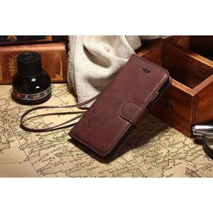 Planet Gates Brown Luxury Retro Flip Wallet Leather Phone Cover  For iPhone 5 5S Case With Stand Function