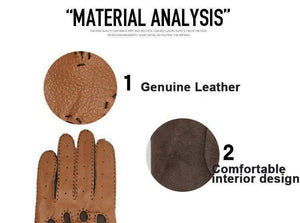 Planet Gates brown / M Leather Gloves Male Breathable Fashion Classic Goatskin Unlined Thin Spring Summer Driving Mittens