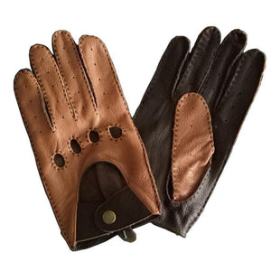 Planet Gates brown / M Leather Gloves Male Breathable Fashion Classic Goatskin Unlined Thin Spring Summer Driving Mittens