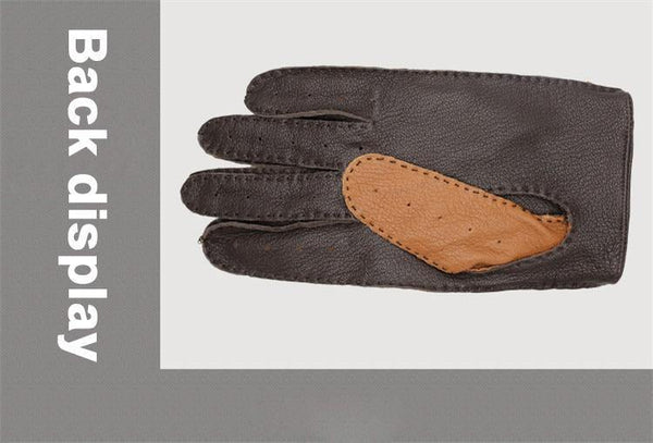 Planet Gates brown / M Leather Gloves Male Breathable Fashion Classic Goatskin Unlined Thin Spring Summer Driving Mittens