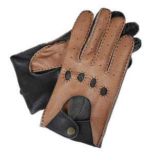 Planet Gates brown / M Leather Gloves Male Breathable Fashion Classic Goatskin Unlined Thin Spring Summer Driving Mittens