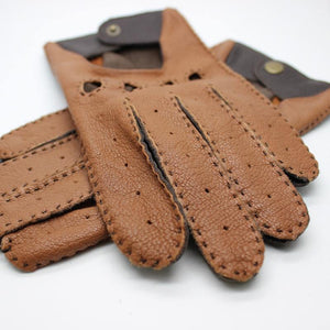 Leather Gloves Male Breathable Fashion Classic Goatskin Unlined Thin Spring Summer Driving Mittens - Planet Gates