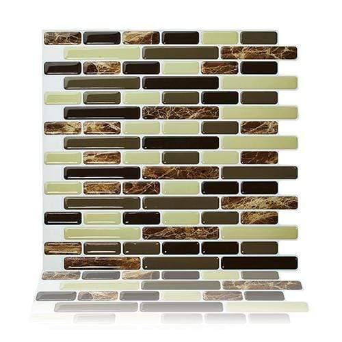 Kitchen Bathroom 3D Waterproof Self Adhesive Mosaic Wall Decal Cabinet Sticker Peel and Stick Backsplash Vinyl Tiles