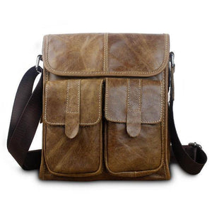 Planet Gates brown Men Briefcase bags Genuine Leather large capacity bag male vintage bags luxury Brand Casual shoulder bag