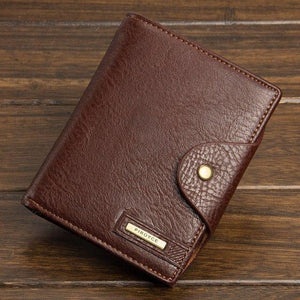 Planet Gates Brown Men's Passport Wallet Best Leather High Capacity Men Wallets High Quality New Fashion Man  Coin Purse Card Holder Bags