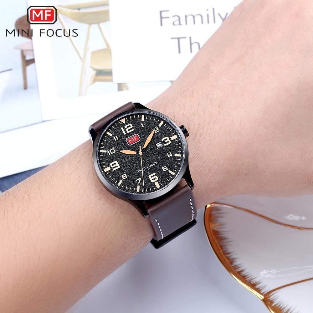 Planet Gates Brown Men's Wristwatch Quartz Wrist Watch Men Waterproof Brown Leather Strap Fashion Watches Relogio Masculino