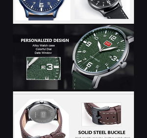 Planet Gates Brown Men's Wristwatch Quartz Wrist Watch Men Waterproof Brown Leather Strap Fashion Watches Relogio Masculino