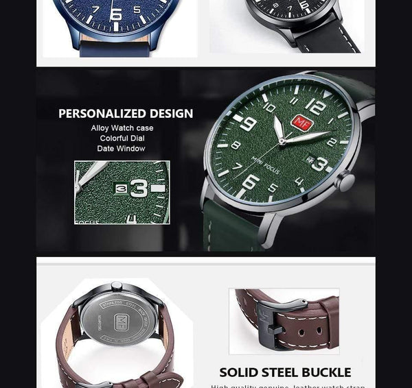 Planet Gates Brown Men's Wristwatch Quartz Wrist Watch Men Waterproof Brown Leather Strap Fashion Watches Relogio Masculino