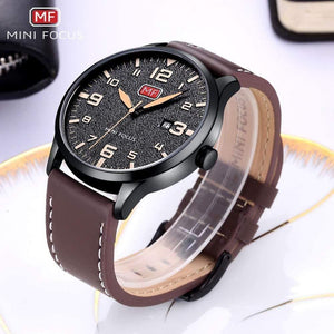Planet Gates Brown Men's Wristwatch Quartz Wrist Watch Men Waterproof Brown Leather Strap Fashion Watches Relogio Masculino