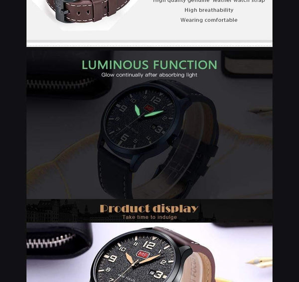 Planet Gates Brown Men's Wristwatch Quartz Wrist Watch Men Waterproof Brown Leather Strap Fashion Watches Relogio Masculino
