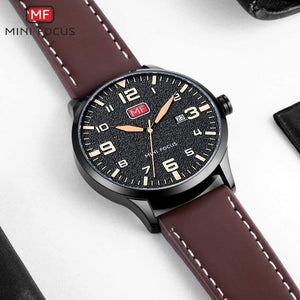 Planet Gates Brown Men's Wristwatch Quartz Wrist Watch Men Waterproof Brown Leather Strap Fashion Watches Relogio Masculino