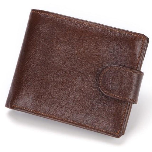 Planet Gates Brown Men Wallet Genuine Leather Short Coin Purse Fashion Hasp Wallet For Male Portomonee with Card Holder Photo Holder