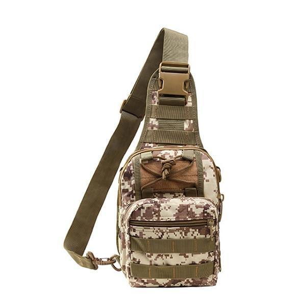 Planet Gates Brown Men Women Military Bag Tactical Chest Bags Unisex Fashion Camouflage HandBags Cool Camping Hiking Travel Shoulder Bags