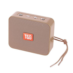 Planet Gates brown Mini Speaker TG166 Portable Music Player With FM Radio Bluetooth Speakers Subwoofer Outdoor Can Be Hands-free Calling