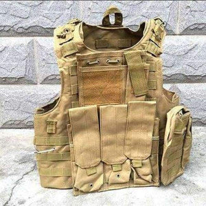 Planet Gates Brown / One Size Camouflage Hunting Coat CS Hunting Military Tactical Vest Wargame Body Molle Armor Outdoor Equipment 5 Colors