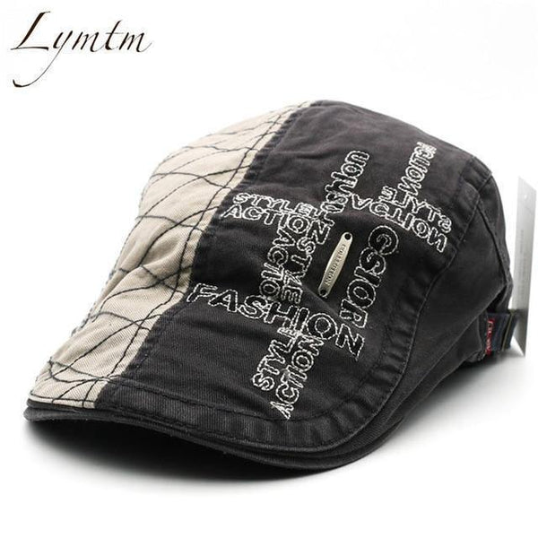 Planet Gates Brown / One Size Men High Quality Retro Adult Berets  Embroidery Striped Khaki Army green Black Cabbie