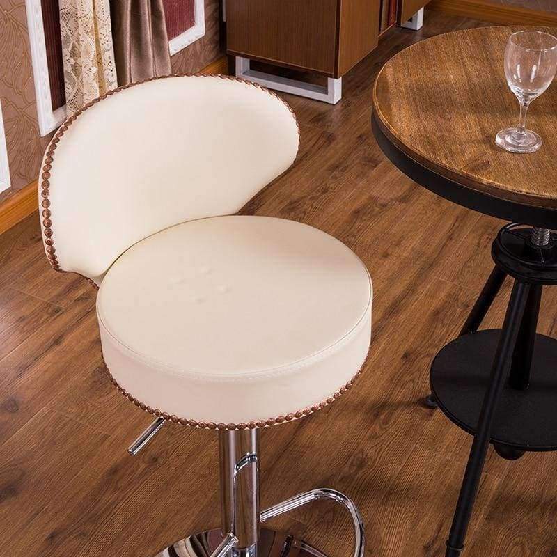 Planet Gates Brown Original Modern Genuine Leather Bar Stool Brown Or Beige White Natural Cowhide Bar Chair Set Classic Adjustable Bar Stools