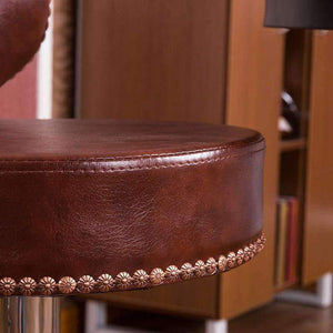 Planet Gates Brown Original Modern Genuine Leather Bar Stool Brown Or Beige White Natural Cowhide Bar Chair Set Classic Adjustable Bar Stools