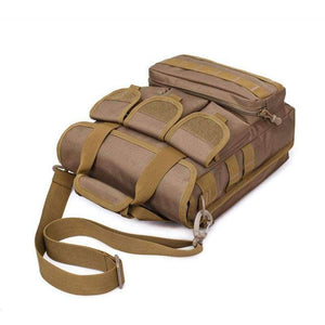 Planet Gates Brown Outdoor Tactical Bag Oxford Molle Messenger Bags Military Camouflage Crossbody Shoulder Bags Sports Toolkit Handbag XA158WA
