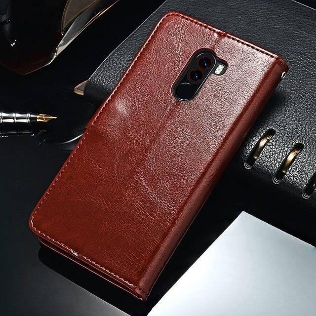 Planet Gates Black / Pocophone f1 case for Xiaomi POCOPHONE F1 Case Cover Global POCO F1 Wallet Leather Cover Protective Phone Cases TOMKAS Original POCOPONE F1 Case