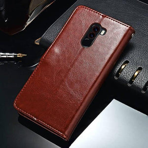 Planet Gates Brown / Pocophone f1 case for Xiaomi POCOPHONE F1 Case Cover Global POCO F1 Wallet Leather Cover Protective Phone Cases TOMKAS Original POCOPONE F1 Case