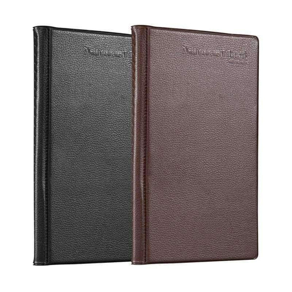 Planet Gates Brown PVC Leather Business Card Holder Journal Name Card Book Office Supplies Brown Black 180 Pieces