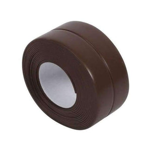 Planet Gates Brown PVC Waterproof Mildew Proof Adhesive Tape Kitchen Sink Tape Joint Crevice Sticker Corner Line Sticking Strip