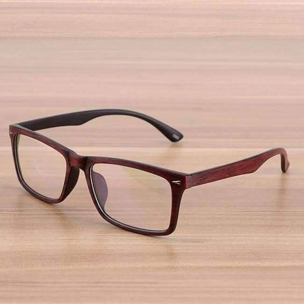 Planet Gates Brown Reven Glasses Men and Women Unisex Wooden Pattern Fashion Retro Optical Spectacle Eyeglasses Glasses Frame Vintage Eyewear