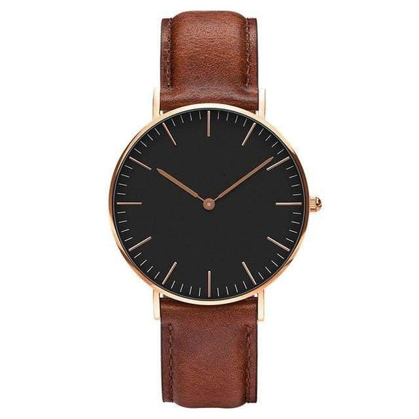 Planet Gates brown rose black Women Watches Ladies Clock 36mm Stainless Steel Female Quartz Wristwatches Relogio Feminino Zegarek Damski