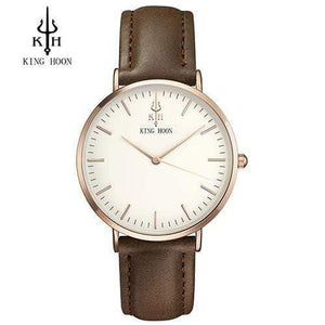 Planet Gates BROWN ROSE WHITE Women Watch Ladies Ultra Thin Stainless Steel Band Quartz Wristwatch Fashion Female Clock Relogio