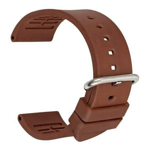 Planet Gates Brown  S / 22mm 20mm 22mm 24mm fluororubber rubber watchbands orange sports smart watch band strap watch accessories bracelet belt