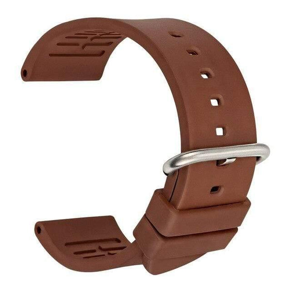 Planet Gates Brown  S / 22mm 20mm 22mm 24mm fluororubber rubber watchbands orange sports smart watch band strap watch accessories bracelet belt