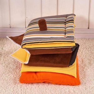 Planet Gates Brown / S Fashion Striped Removable Cover Mat Dog House Dog Beds For Small Medium Dogs Pet Products House Pet Beds for Cat