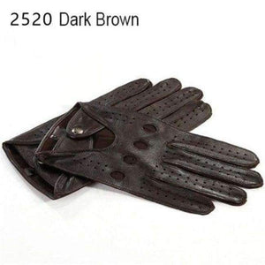 Planet Gates Brown / S Genuine Leather Men Gloves Male Spring Autumn Thin Style Locomotive Driving Sheepskin Gloves Breathable Unlined 2520