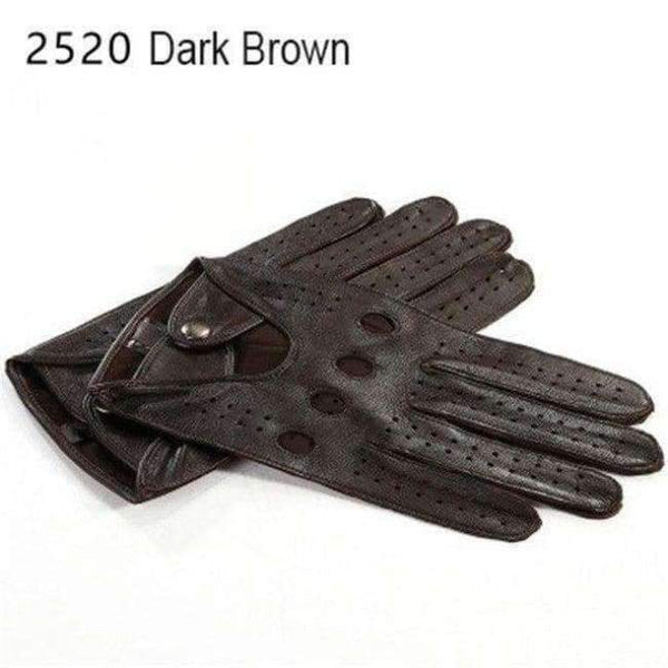 Planet Gates Brown / S Genuine Leather Men Gloves Male Spring Autumn Thin Style Locomotive Driving Sheepskin Gloves Breathable Unlined 2520