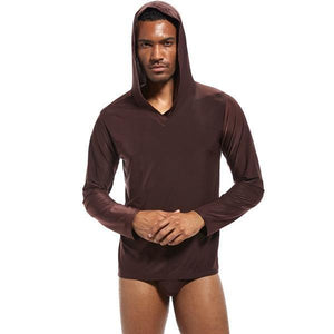 Planet Gates Brown / S Men's Sleep Tops Lounge Homewear Sleepwear mens through shirts tank top male pajama hanging along Men's