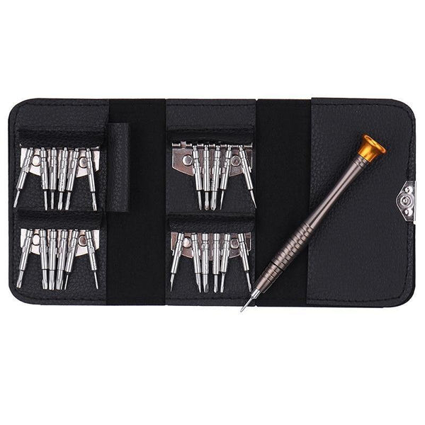 Planet Gates Brown Screwdriver Set 25 in 1 Electronic Torx Screwdriver Opening Repair Tools Kit for iPhone Camera Watch Tablet PC