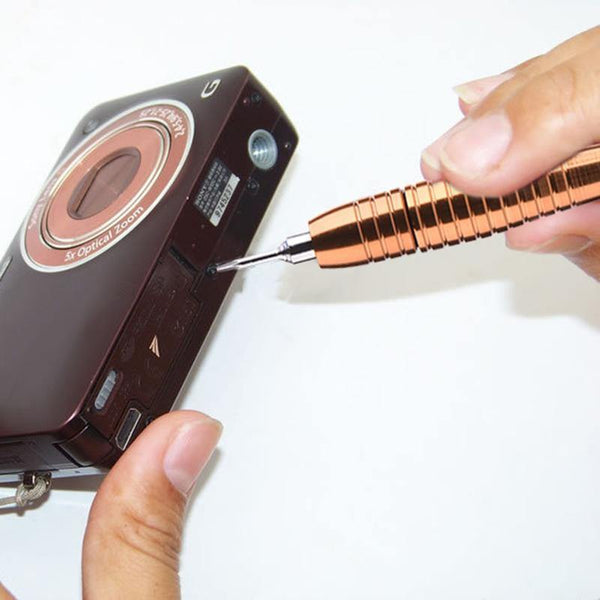 Planet Gates Brown Screwdriver Set 25 in 1 Electronic Torx Screwdriver Opening Repair Tools Kit for iPhone Camera Watch Tablet PC