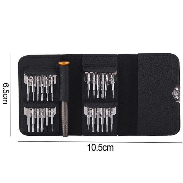 Planet Gates Brown Screwdriver Set 25 in 1 Electronic Torx Screwdriver Opening Repair Tools Kit for iPhone Camera Watch Tablet PC
