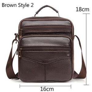 Planet Gates Brown Style 2 / size range Leather Men Handbag Shoulder Bag Hot Sale Cow Leather Bag Vintage Casual Style Flap Bags Men's Crossbody Bag